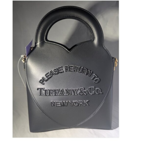 NWT Super Rare Tiffany & Co. Return To Tiffany Raised Logo Black Leather Purse - Picture 9 of 16